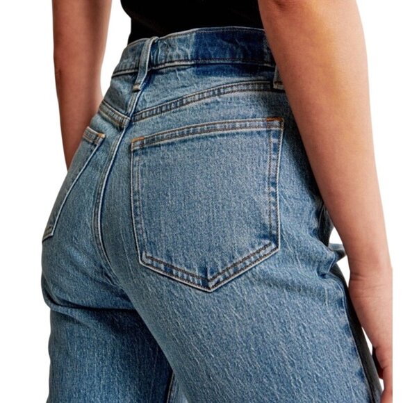 Abercrombie & Fitch Women’s 29/8 The 90s Relaxed High Rise Jeans Bootcut Leg - Picture 2 of 16